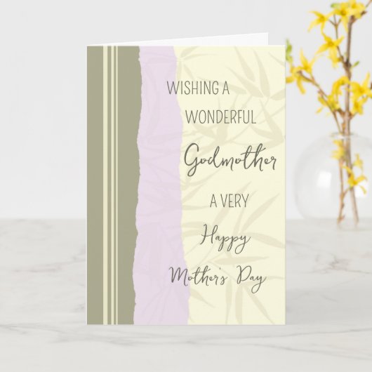 Moderne peetmoeder Happy Moederdag Kaart (Gele Bloem)