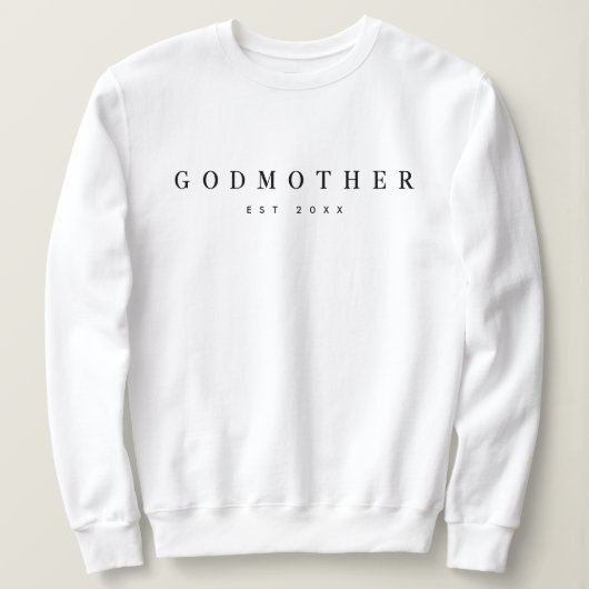 Moderne peetmoeder heeft elegante typografie vastg trui (Design voorkant)