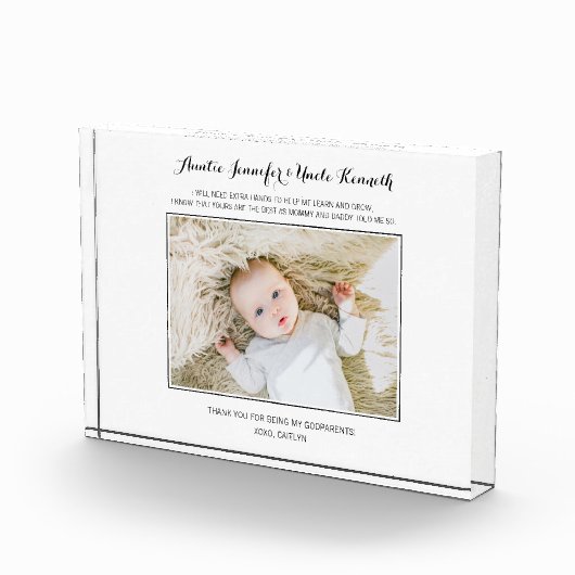 Moderne peetouders dank je Keepsake Fotoblokken (Rechts)