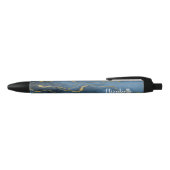 Moderne pen van Navy Blauwe Goud Agate Geode (Bovenkant)