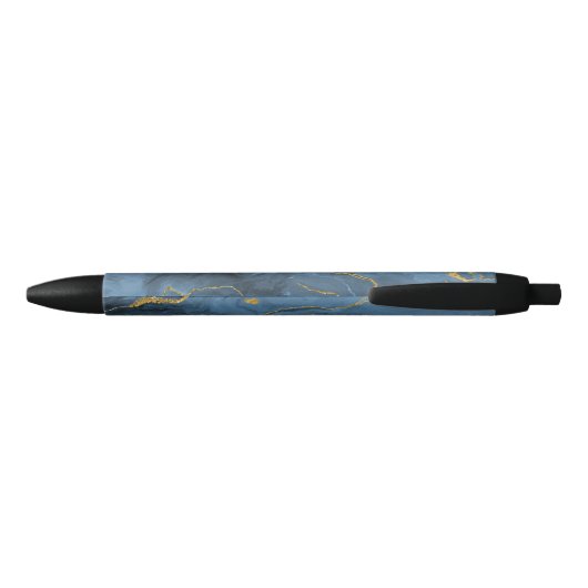 Moderne pen van Navy Blauwe Goud Agate Geode (Achterkant)