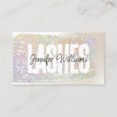 Moderne penseel glitter Elegant Script-streepjes Visitekaartje (Voorkant)