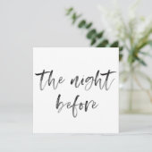 Moderne penseel kalligrafiescript Weddenschap Kaart (Staand voorkant)