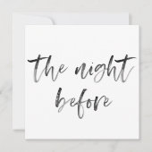 Moderne penseel kalligrafiescript Weddenschap Kaart (Voorkant)