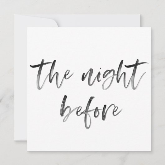 Moderne penseel kalligrafiescript Weddenschap Kaart (Voorkant)