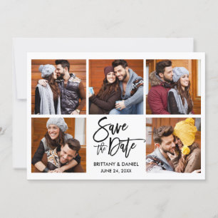 Moderne penseel lettertype 5 foto save the date