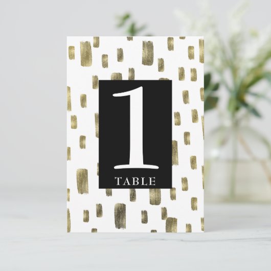 Moderne Penseel met verf Gold koper Bronze-tabelnu Kaart (Staand voorkant)