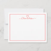 Moderne penseel rood hart persoonlijke notitiekaar notitiekaartje (Voorkant)