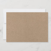 Moderne penseel schrift 5 foto kraft save the date (Achterkant)