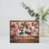 Moderne, penseel, script, 5 kerstfeest briefkaart (Staand voorkant)