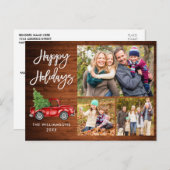 Moderne Penseel Script Truck 3 Fotovakantie Briefkaart (Voorkant / Achterkant)