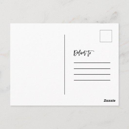 Moderne Penseelfoto voor penseel, we zijn getrouwd Briefkaart (Achterkant)