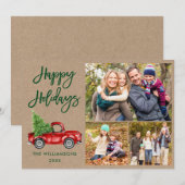 Moderne, penseeljager 3 Foto Kraft Feestdagenkaart (Voorkant / Achterkant)