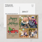 Moderne, penseeljager 3 Foto Kraft Holiday Briefkaart (Voorkant / Achterkant)