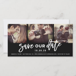 Moderne penseelkalligrafie 3 MultiPhoto Save The Date