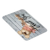 Moderne penseellettertype Nieuwe baby bedankt Zwar Magneet (Rechterzijde)