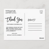 Moderne penseellettertype voor altijd dankbaar fot briefkaart (Achterkant)