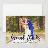 Moderne penseelliefhebber en Bedankt bruiloft foto (Voorkant / Achterkant)