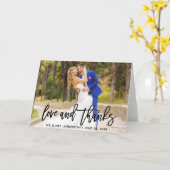 Moderne penseelliefhebber en Bedankt bruiloft Kaart (Gele Bloem)