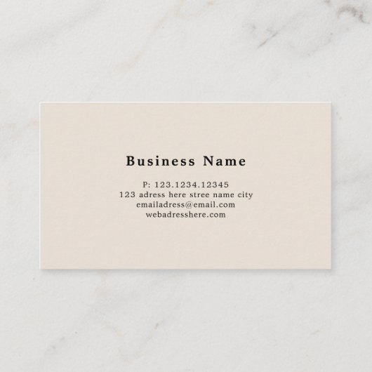 Moderne penseellijn Faux Neutral Minimalist Visitekaartje (Achterkant)