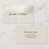 Moderne penseellijn Faux Neutral Minimalist Visitekaartje (Voorkant / Achterkant)