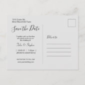 Moderne Penseelmantel 3 Foto opslaan Datum Aankondigingskaart (Achterkant)