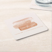 Moderne penseelminimalist sparen de datum kartonnen onderzetters (Schuin)