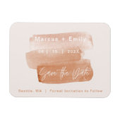 Moderne penseelminimalist sparen de datum magneet (Horizontaal)