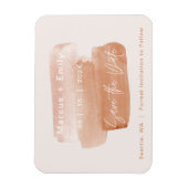 Moderne penseelminimalist sparen de datum magneet (Verticaal)