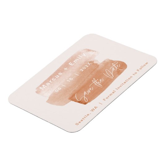 Moderne penseelminimalist sparen de datum magneet (Linkerzijde)