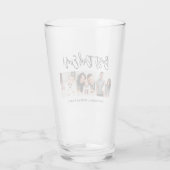 Moderne penseelscript 3 Foto beste vader ooit Glas (Achterkant)