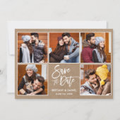 Moderne penseelscript 5 Fotokraft Save The Date (Voorkant)