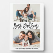 Moderne penseelscript Beste pap ooit 2 Foto Fotoplaat (voorkant)