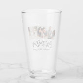 Moderne penseelscript Beste pap ooit 3 Foto  Glas (Achterkant)