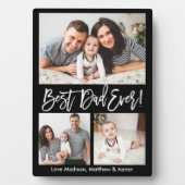 Moderne penseelscript Beste pap ooit 3 Foto's Fotoplaat (voorkant)
