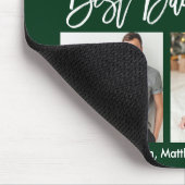 Moderne penseelscript Beste pap ooit 3 Foto's groe Muismat (Hoek)