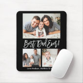 Moderne penseelscript Beste pap ooit 3 Foto's Muismat (Met muis)