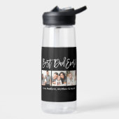 Moderne penseelscript Beste pap ooit 3 Foto's Waterfles (Links)