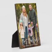 Moderne penseelscript Beste pap ooit 5x7 Foto Plaq Fotoplaat (Zijkant)