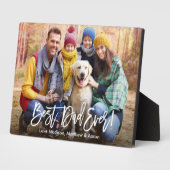 Moderne penseelscript Beste vader ooit foto Fotoplaat (Zijkant)