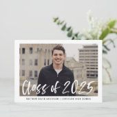 Moderne Penseelscript met fotografie Kaart (Staand voorkant)