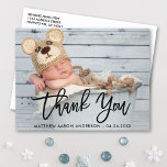 Moderne penseelscript nieuwe baby Dank u Blk Briefkaart<br><div class="desc">Moderne zwarte penseelscript nieuwe baby bedankt Briefkaart</div>