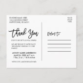 Moderne penseelscript nieuwe babyliefde en Bedankt Aankondigingskaart (Achterkant)