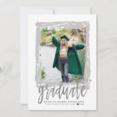 Moderne Penseelscriptie Zilveren Fotogradatie Part Aankondiging (Voorkant)