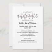 Moderne Penseelscriptie Zilveren Fotogradatie Part Aankondiging (Achterkant)