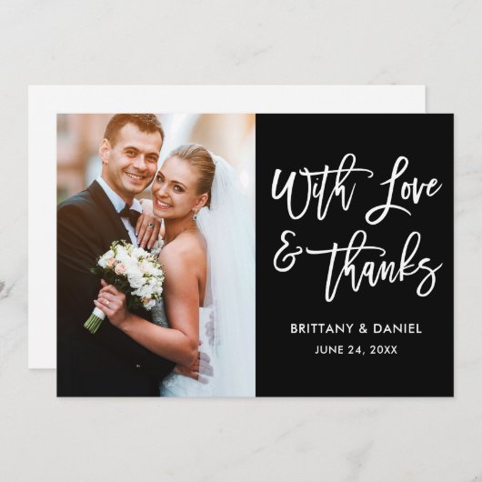 Moderne penseelsliefde en Bedankt bruiloft (Voorkant / Achterkant)