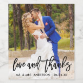 Moderne penseelsliefde en Bedankt Wijn Etiket (Enkel label)