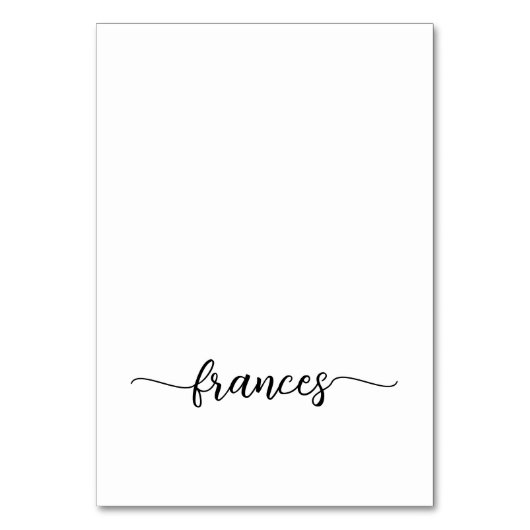 Moderne penseelstijl Script Naam kaarten plaatsen (Voorkant)