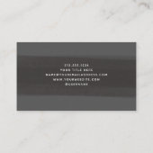 Moderne penseelstreek | Donkergrijs en zwart Visitekaartje (Achterkant)