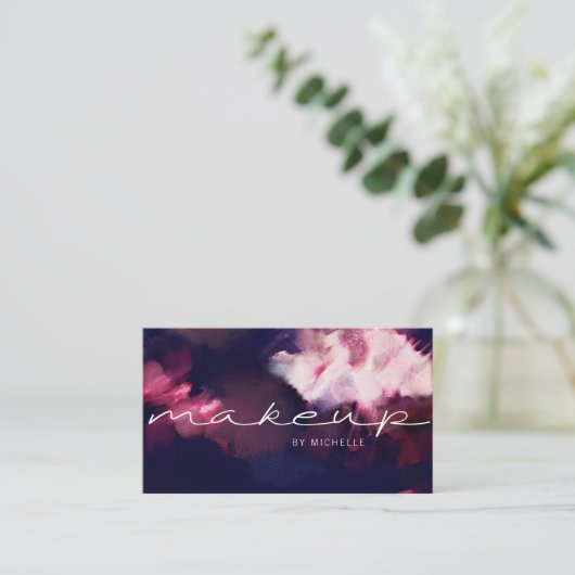 Moderne penseelstreek Elegante typografie Visitekaartje (Staand voorkant)